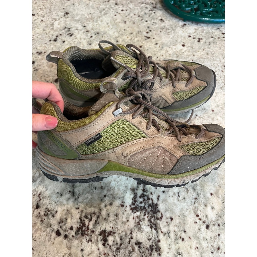 Merrell Avian Light Ventilator Waterproof Hiking Shoes Green Brindle J68272 7